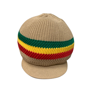 Tan rasta crown with brim