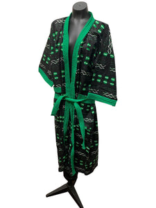 Black & Green African Robe