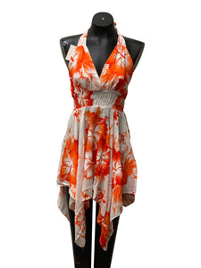 Orange Floral Culture Dress