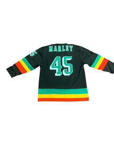 Bob Marley Lion Face Hockey Jersey Number 45